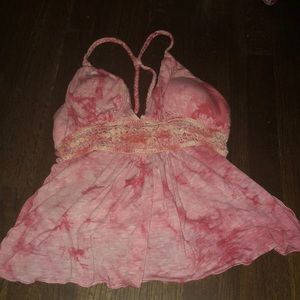 Tye dye pink halter top
